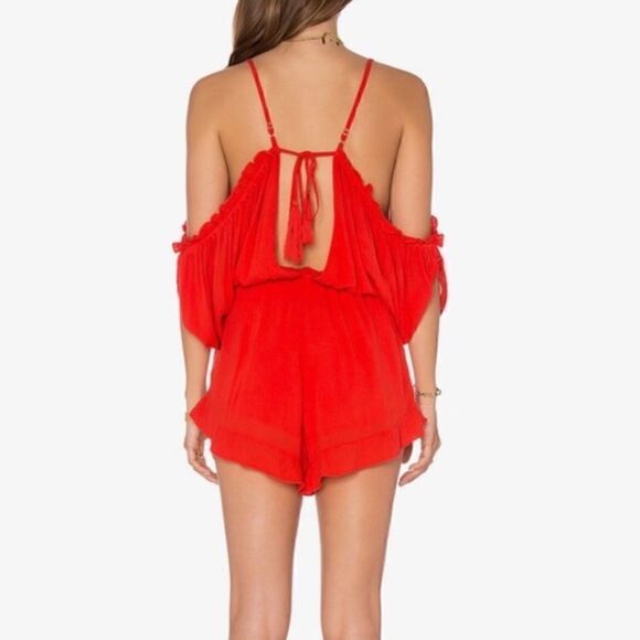 Lovers + Friends  x REVOLVE Malia Romper in Red - Picture 2 of 5